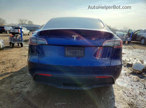 7SAYGDEE3NF481416 2022 TESLA MODEL Blue უკანა ხედი