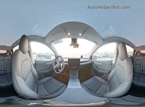 7SAYGDEE3TF353531 2026 TESLA MODEL White სალონის 360-გრადუსიანი ხედი