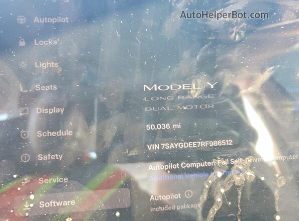 7SAYGDEE7RF986512 2024 TESLA MODEL Gray Вид щитка приладів