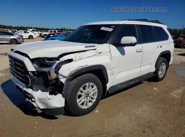 7SVAAAAAXSX004068 2025 TOYOTA SEQUOIA White Առջևի ձախ երեք քառորդ տեսարան