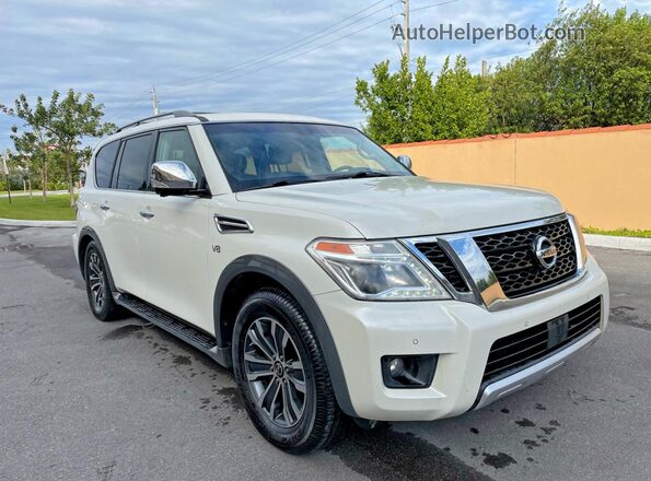 JN8AY2NC9H9501833 2017 NISSAN ARMADA White Задня ліва чверть