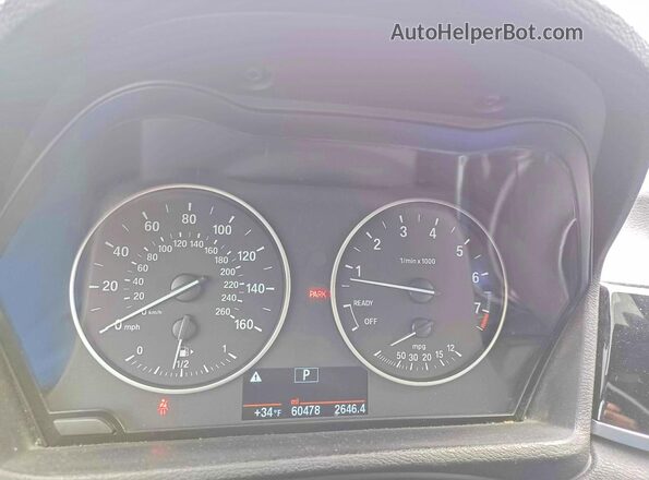 WBXHT3C3XGP880243 2016 BMW X1 White Instrument cluster view