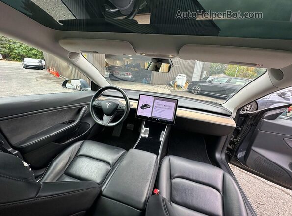 5YJ3E1EB1JF119421 2018 TESLA MODEL Серый Вид задних сидений