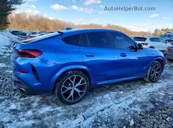 5UXCY8C05L9B07238 2020 BMW X6 Blue Przód prawy