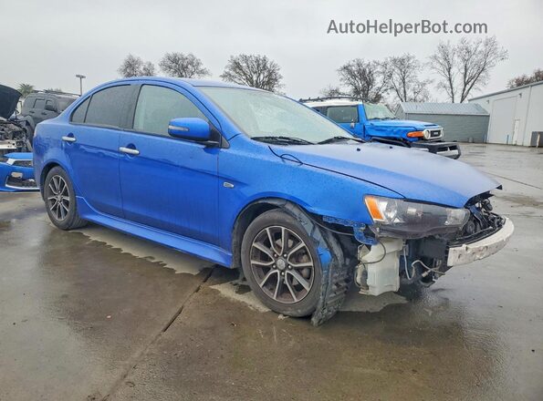 JA32U2FU7HU011390 2017 MITSUBISHI LANCER Синий Передняя правая четверть