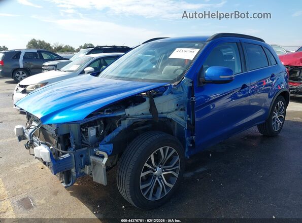 JA4AP4AW5HZ018439 2017 MITSUBISHI OUTLANDER SPORT Синий Передняя левая четверть