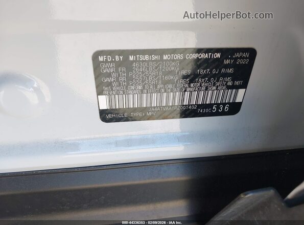 JA4ATVAA1PZ001402 2023 MITSUBISHI ECLIPSE CROSS Белый Вид подкапотного пространства