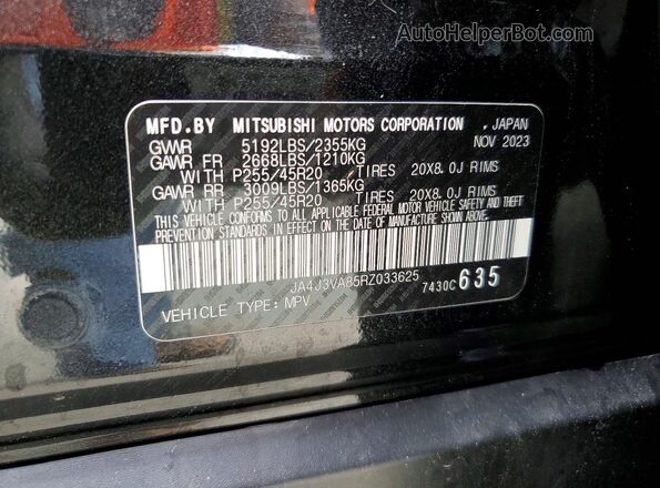 JA4J3VA85RZ033625 2024 MITSUBISHI OUTLANDER Black Engine compartment view