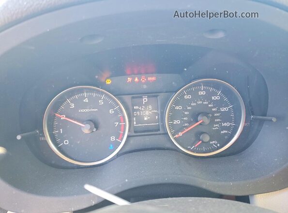 JF1GPAP6XG8201383 2016 SUBARU IMPREZA Черный Вид щитка приборов