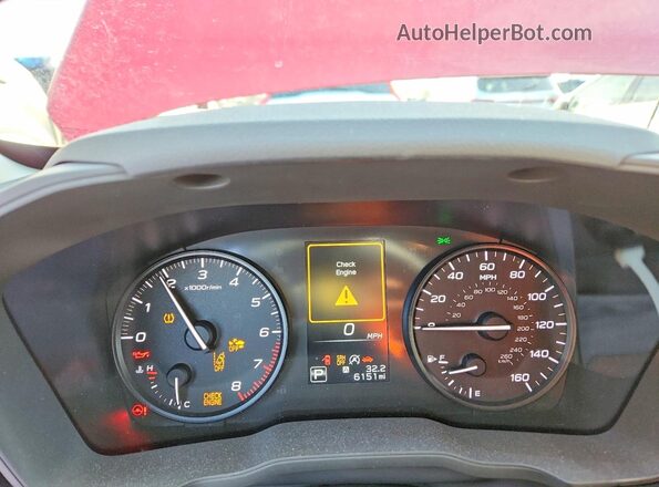 JF1GUABC7S8231892 2025 SUBARU IMPREZA Красный Вид щитка приборов