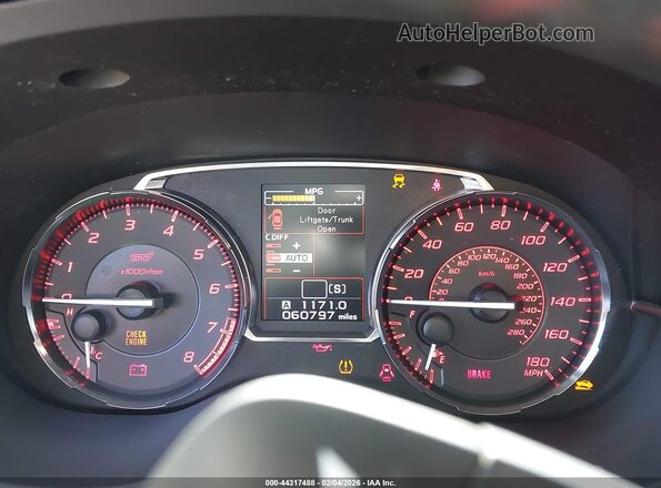 JF1VA2Y68H9840144 2017 SUBARU WRX STI Белый Вид задних сидений