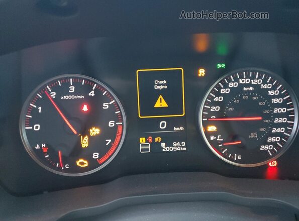 JF1VBAB61R9803387 2024 SUBARU WRX Угольный Вид щитка приборов
