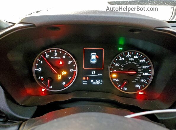 JF1VBAH64R9801883 2024 SUBARU WRX Silver Widok zestawu wskaźników