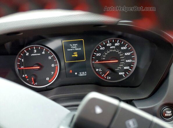JF1VBAH64S9801484 2025 SUBARU WRX Blue Widok zestawu wskaźników
