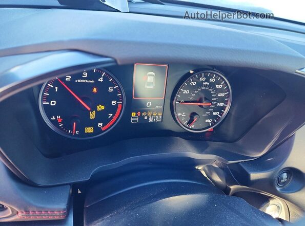 JF1VBAH68S9805652 2025 SUBARU WRX Красный Вид щитка приборов