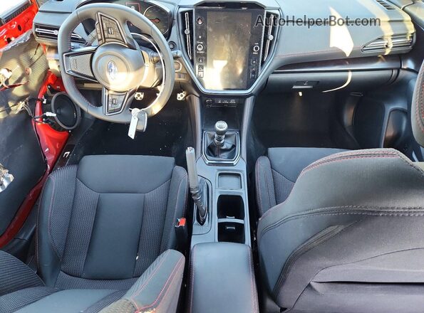 JF1VBAH68S9805652 2025 SUBARU WRX Красный Вид панели приборов