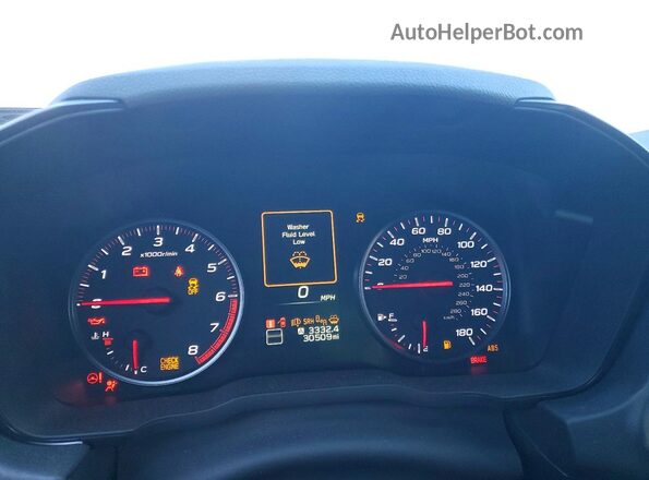 JF1VBAL68N9016395 2022 SUBARU WRX Белый Вид щитка приборов