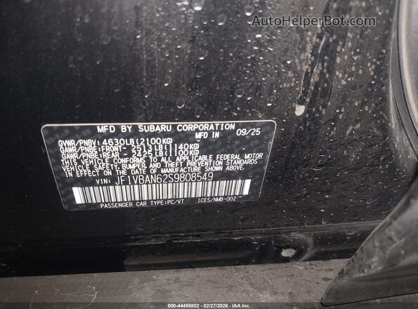JF1VBAN62S9808549 2025 SUBARU WRX Черный Вид подкапотного пространства