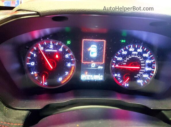 JF1VBAU69N8010397 2022 SUBARU WRX Red ხელსაწყოთა პანელის ხედი