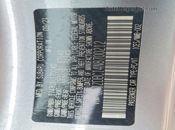 JF1ZDBC14N8700212 2022 SUBARU BRZ Серебряный Вид подкапотного пространства