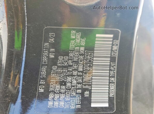 JF1ZNBE19P9759697 2023 TOYOTA GR Blue Вид наклейки з VIN-кодом