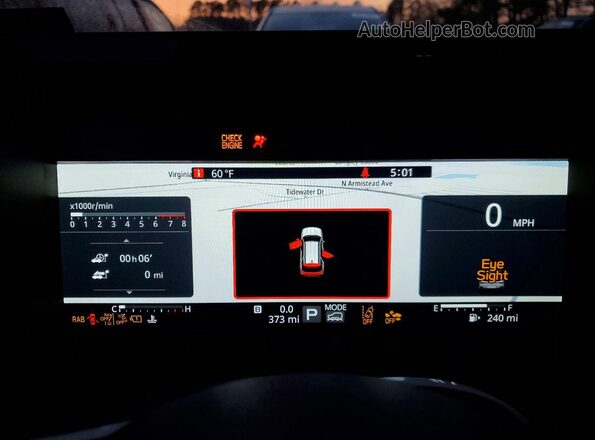JF2BURJD7TY452621 2026 SUBARU OUTBACK Зеленый Вид щитка приборов