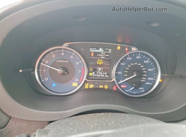 JF2GPADC6H8265461 2017 SUBARU CROSSTREK Gray Vista del cuadro de instrumentos