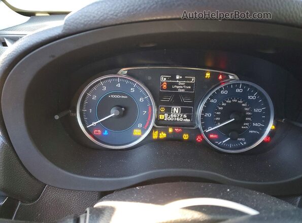 JF2GPANC1H8215274 2017 SUBARU CROSSTREK White Widok zestawu wskaźników