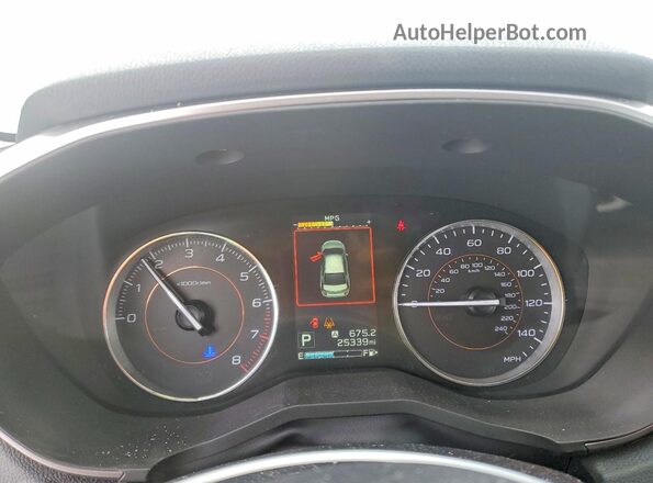 JF2GTAMC8K8392649 2019 SUBARU CROSSTREK Белый Вид щитка приборов