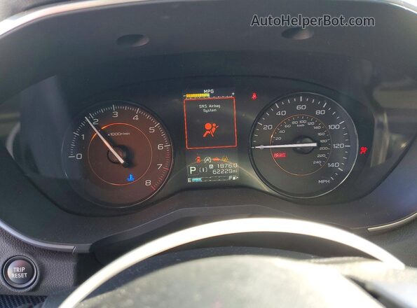 JF2GTAPC0N8237061 2022 SUBARU CROSSTREK Синий Вид щитка приборов