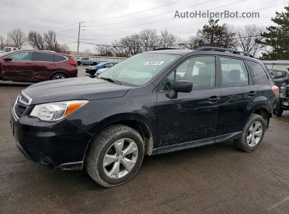 JF2SJABC3GH425177 2016 SUBARU FORESTER 2.5 Черный Передняя левая четверть