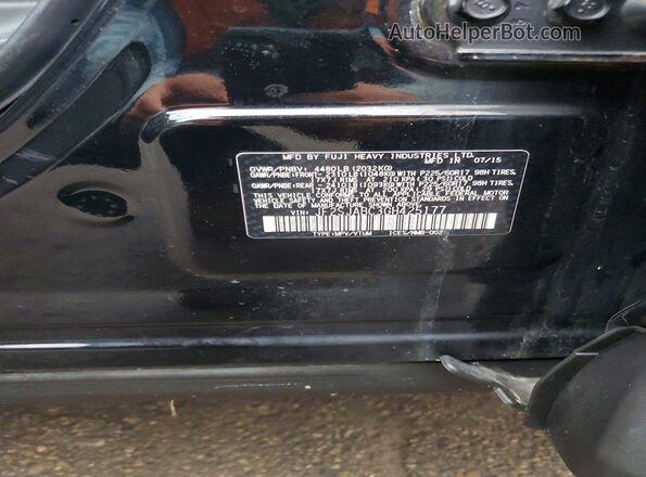 JF2SJABC3GH425177 2016 SUBARU FORESTER 2.5 Черный Вид наклейки с VIN-кодом
