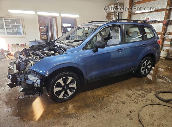 JF2SJABC8JH571582 2018 SUBARU FORESTER 2.5 Синий Передняя левая четверть