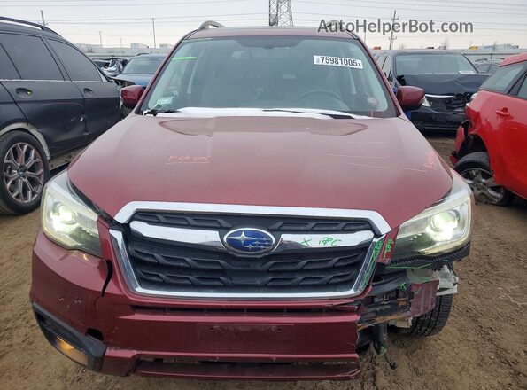 JF2SJATC0HH401824 2017 SUBARU FORESTER 2.5I TO Красный Вид спереди