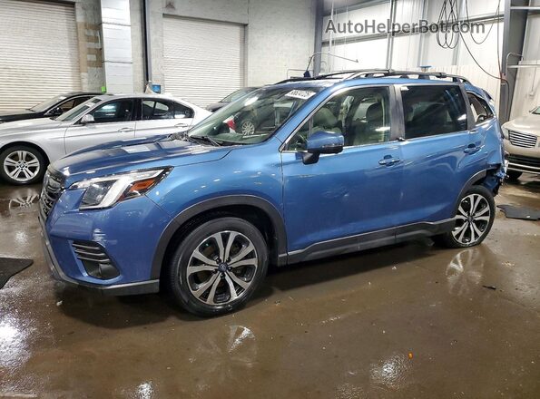 JF2SKAPC5NH403863 2022 SUBARU FORESTER Blue Vista tres cuartos delantera izquierda