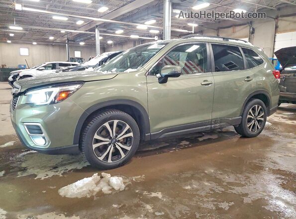 JF2SKASC7KH538393 2019 SUBARU FORESTER Green Առջևի ձախ երեք քառորդ տեսարան