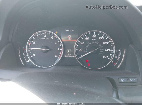 JH4KC1F53JC001165 2018 ACURA RLX Черный Вид задних сидений