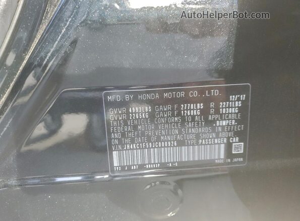 JH4KC1F59JC000926 2018 ACURA RLX Черный Вид подкапотного пространства