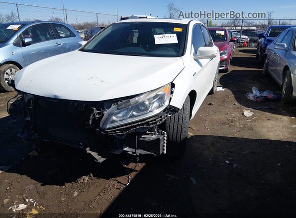 JHMCR6F56HC005382 2017 HONDA ACCORD HYBRID Белый Передняя левая четверть
