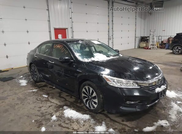 JHMCR6F72HC030779 2017 HONDA ACCORD HYBRID Черный Передняя правая четверть