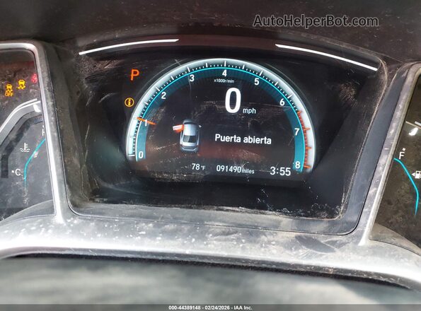JHMFC1F3XJX030347 2018 HONDA CIVIC Синий Вид задних сидений