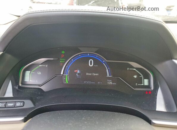 JHMZC5F11KC005591 2019 HONDA CLARITY Белый Вид щитка приборов