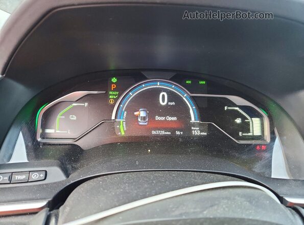 JHMZC5F13KC005348 2019 HONDA CLARITY Black Вид щитка приладів