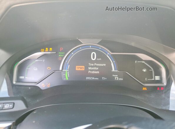 JHMZC5F15JC008802 2018 HONDA CLARITY White Widok zestawu wskaźników