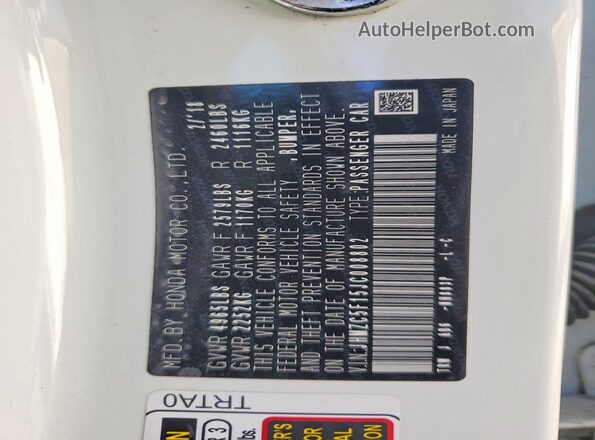 JHMZC5F15JC008802 2018 HONDA CLARITY White Widok komory silnika