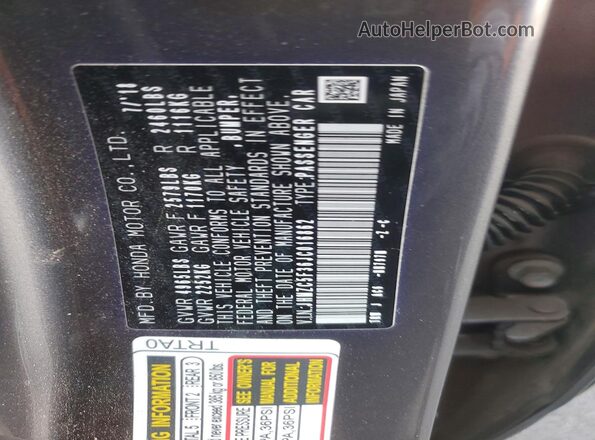 JHMZC5F36JC016862 2018 HONDA CLARITY Gray Widok komory silnika
