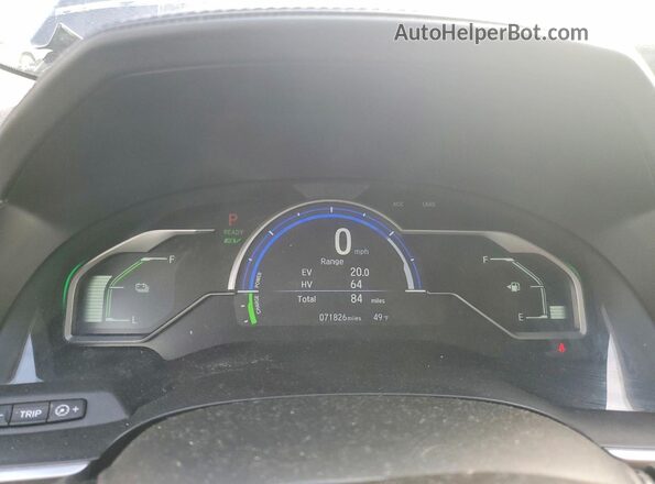 JHMZC5F36JC016862 2018 HONDA CLARITY Gray Widok zestawu wskaźników
