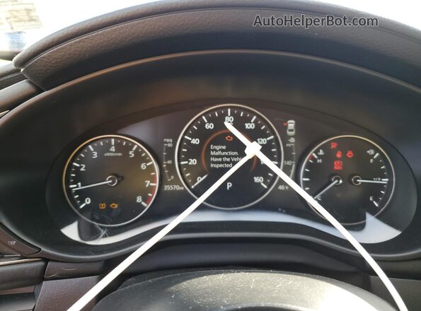 JM1BPACL7M1314695 2021 MAZDA 3 Black ხელსაწყოთა პანელის ხედი