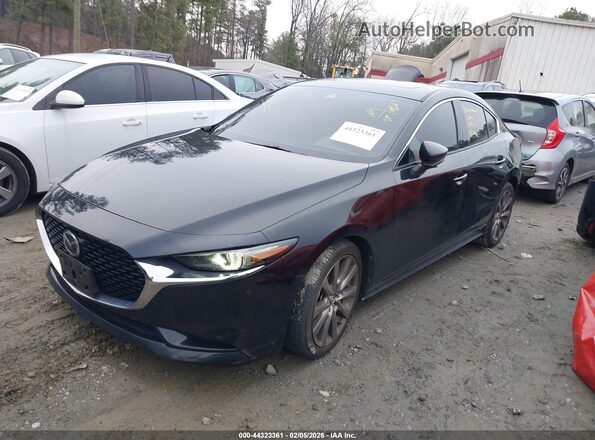 JM1BPADL0M1316173 2021 MAZDA 3 Black Առջևի ձախ երեք քառորդ տեսարան