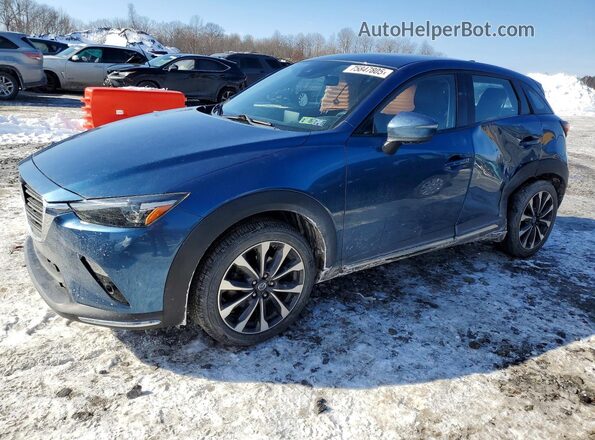 JM1DKFD74K0425570 2019 MAZDA CX-3 Синий Передняя левая четверть